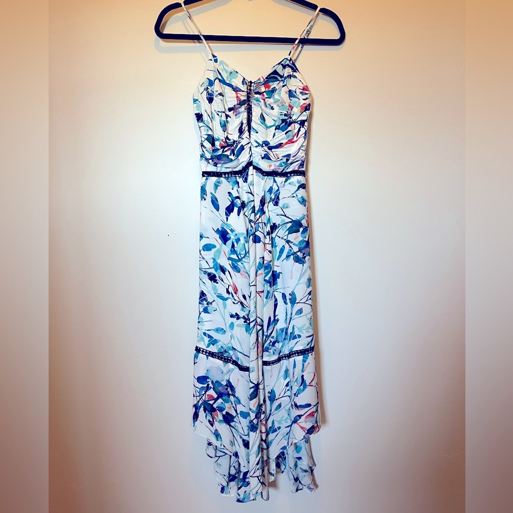 Parker floral, midi, hankerchief dress